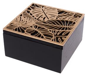 Dřevěná krabička Forkhill, hnědá, 15 x 8 x 15 cm