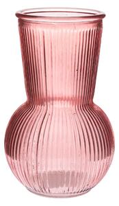 Skleněná váza Silvie, růžová, 17,5 x 11 cm