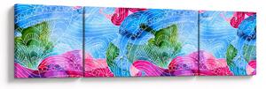 Obraz - Barevné vlny (170x50 cm)