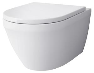 Závěsné WC s mechanismem pomalého dovírání a toaletním sedátkem s nanotechnologií