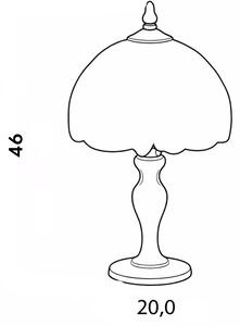 Brilagi - Tiffany vitrážová stolní lampa SIENNA 1xE27/60W/230V