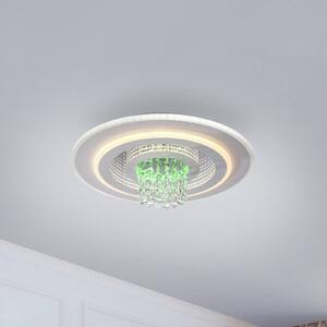 JUST LIGHT. GmbH LED stropní svítidlo Tolago RGB, bílé, dálkové ovládání, stmívatelný, Bílá / opál, Obývací pokoj / jídelna, kov, Moderní