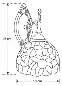 Brilagi - Tiffany vitrážová nástěnná lampa SUNFLOWER 1xE14/40W/230V