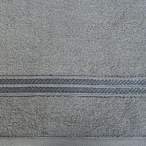 Bavlněný froté ručník s proužkem LORAN 50x90 cm, šedá, 450 gr Mybesthome