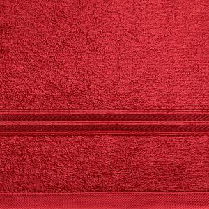 Bavlněný froté ručník s proužkem LORAN 50x90 cm, červená, 450 gr Mybesthome