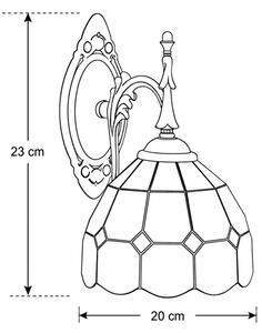 Brilagi - Tiffany vitrážová nástěnná lampa SIENNA 1xE14/40W/230V