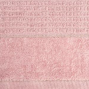 Bavlněný froté ručník s lurexovým proužkem GLORIA 50x90 cm, růžová, 500 gr Mybesthome