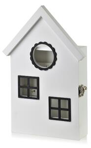 Mondex Dřevěná skříňka na klíče STACY Cottage 20x6x29,5 cm bílá