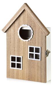 Mondex Dřevěná skříňka na klíče STACY Cottage 20x6x29,5 cm hnědá