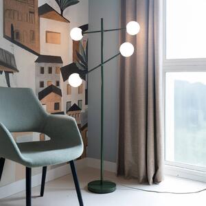 IT´S ABOUT ROMI It's about RoMi stojací lampa Copenhagen, zelená, sklo, otočná, stmívatelný, Zelená, Obývací pokoj / jídelna, Moderní