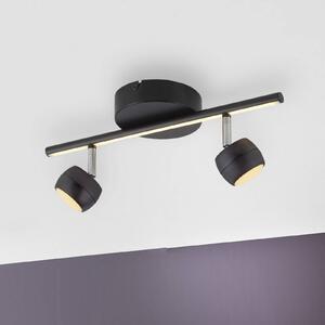 JUST LIGHT. GmbH LED stropní bodové osvětlení Jarik, 2-fázové, černé, 3 000 K, stmívatelný, Černá, Obývací pokoj / jídelna, kov, Moderní