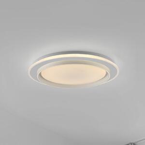 JUST LIGHT. GmbH LED stropní svítidlo Lago Ø 49,3 cm dálkové ovládání, stmívatelný, Bílá / opál, Obývací pokoj / jídelna, kov, Moderní