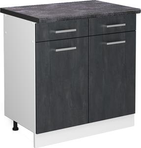 Spodní skříňka kuchyňské linky Vicco R-Line Černý beton 80 cm PD Antracit, Model 47627