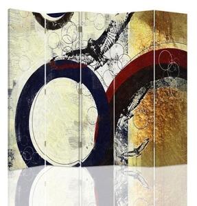 Ozdobný paraván Abstrakce - 180x170 cm, pětidílný, klasický paraván