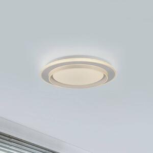 JUST LIGHT. GmbH LED stropní svítidlo Lago Ø 40 cm bílé Dálkové ovládání, stmívatelný, Bílá / opál, Obývací pokoj / jídelna, kov, Moderní