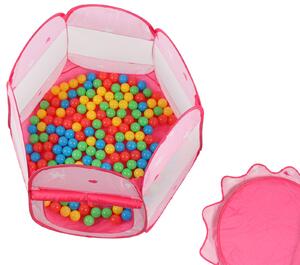 Kiduku Dětský hrací stan s míčky Pink