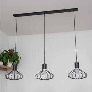 Lustr na lanku SOLANO 3xE27/15W/230V černá/lesklý chrom