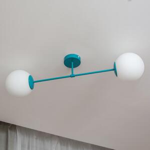 Přisazený lustr MOON 2xE27/15W/230V tyrkysová