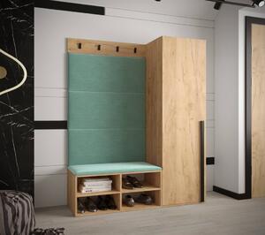 Předsíňová stěna Miro 6 - dub Craft Barva: Mátová - Manila 11