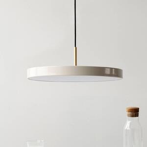 UMAGE Závěsné světlo LED Asteria Medium perleť/mosaz Ø 43 cm, stmívatelný, Krémová / jantar, Obývací pokoj / jídelna, Hliník, Design