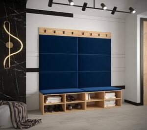Předsíňová stěna Miro 7 - dub Craft Barva: Tmavě modrá - Manila 26