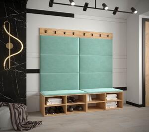 Předsíňová stěna Miro 7 - dub Craft Barva: Mátová - Manila 11