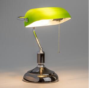 Brilagi - Stolní lampa BANK OFFICE 1xE27/60W/230V černá/stříbrná/zelená