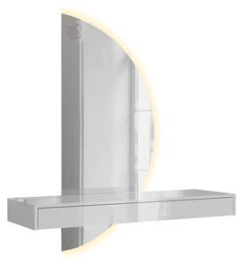Toaletní stolek Vicco Sherry Bílá vysoký lesk 120 cm se zrcadlem LED, Model 61309