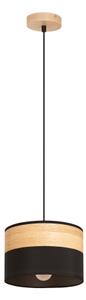 Lustr na lanku ALBA 1xE27/15W/230V pr. 20 cm černá/hnědá