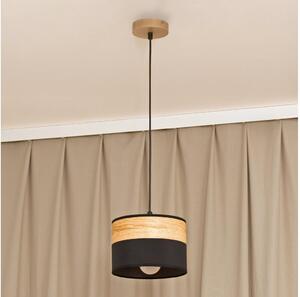 Lustr na lanku ALBA 1xE27/15W/230V pr. 20 cm černá/hnědá