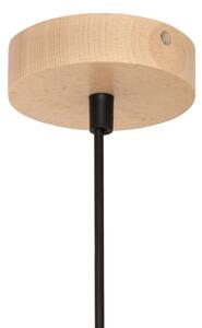 Lustr na lanku ALBA 1xE27/15W/230V pr. 20 cm černá/hnědá