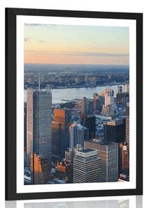 Plakát s paspartou panorama města New York