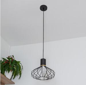 Lustr na lanku SOLANO 1xE27/15W/230V černá/zlatá