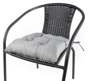 Zahradní prošívaný sedák na židli TRENTO světle šedá 42x42 cm Mybesthome