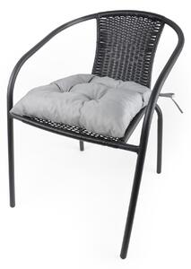 Zahradní prošívaný sedák na židli TRENTO světle šedá 42x42 cm Mybesthome