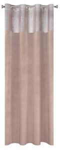 Dekorační vzorovaný velvet závěs PADOVA pudrová růžová, 140x250 cm, (cena za 1 kus) MyBestHome