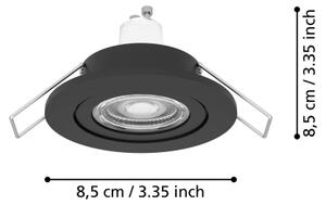 Eglo 902236 -LED Kou. podh. bodové svítidlo BARRANCO 1xGU10/4,5W/230V IP44 černá