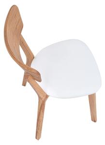 Dubová židle Diana bílá koženka