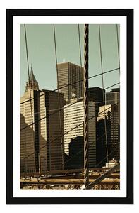 Plakát s paspartou Manhattan
