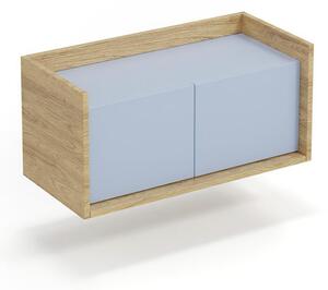 Skříňka Mozelle 2D2 (hikor + modrá)