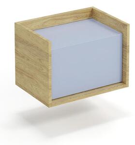 Skříňka Mozelle 1D2 (hikor + modrá)