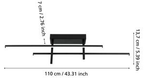 Eglo 901884 - LED Stropní svítidlo TREPILIANO LED/20W/230V černá