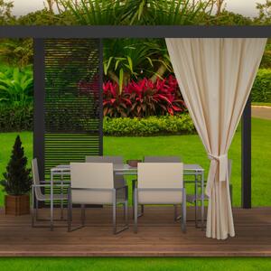 Venkovní zahradní závěs s tunýlkem MIAMI světle béžová 155x220 cm, (cena za 1 kus) MyBestHome