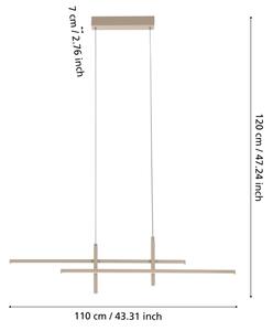 Eglo 901887 - LED Lustr na lanku TREPILIANO LED/20W/230V béžová