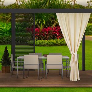 Venkovní zahradní závěs s tunýlkem MIAMI smetanová 155x240 cm (cena za 1 kus) MyBestHome