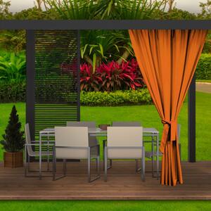 Venkovní zahradní závěs s tunýlkem MIAMI oranžová 155x220 cm, (cena za 1 kus) MyBestHome