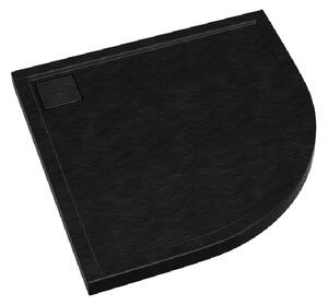 Schedpol Omega Black Stone půlkruhová sprchová vanička 100x100 cm černá 3.0460/C/ST