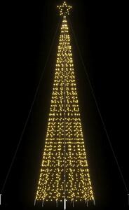 VidaXL LED vánoční strom EKENAS 800 LED Ocel [358101] Barva: Teplá bílá, Velikost: 500 cm