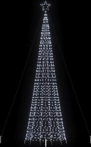VidaXL LED vánoční strom EKENAS 800 LED Ocel [358101] Barva: Studená bílá, Velikost: 500 cm