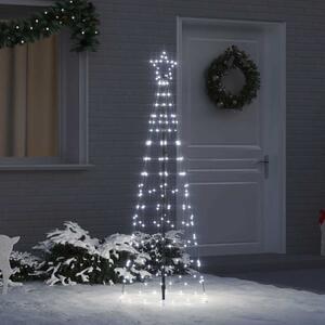 VidaXL LED vánoční strom EKENAS 800 LED Ocel [358101] Barva: Studená bílá, Velikost: 250 cm